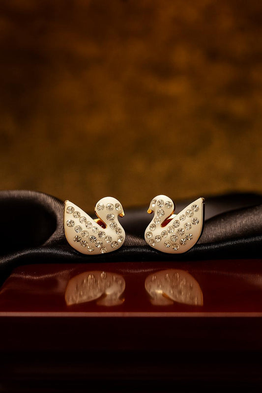 Swan - studs - Zaraqsh Jewels